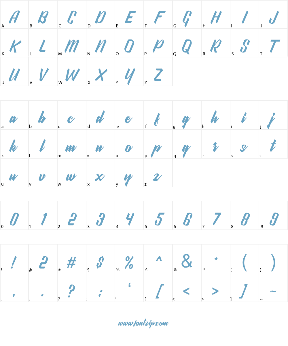 Wonder Stark DEMO Font Character